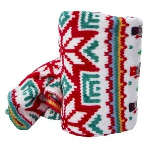 Holiday Print Plush Blanket 50in X 60in